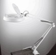 ESD bench top LED magnifying lamp