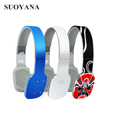Stylish bluetooth headphone suoyana slim bluetooth headset for clear sound wireless headphone transmitter receiver