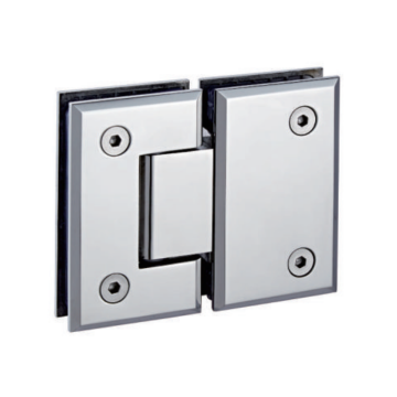 Beveled Corner 180 Degree Glass Hinge