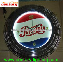 pepsi neon clock