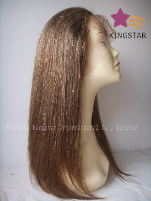 Hotsale Indian Remy Hair Lace Front Wig with Baby Hair (kshlfw022)