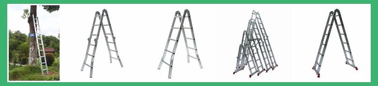 Folding Aluminum Ladder scaffolding with wheels