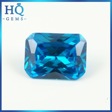 octangle synthetic blue cubic zirconia waxing zircon jewelry prices