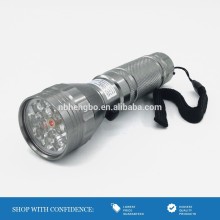 buttom compass and laser pointer light silver 15 led outdoor flashlights