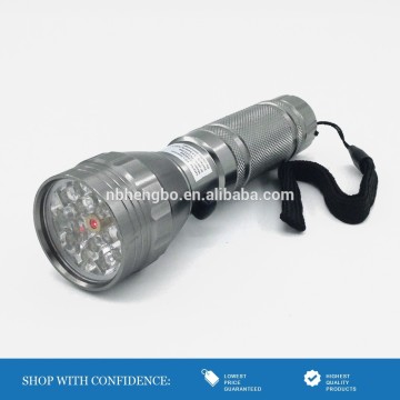 buttom compass and laser pointer light silver 15 led outdoor flashlights