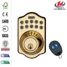 Electronic Keyless Deadbolt Lock with Remote Polished Brass