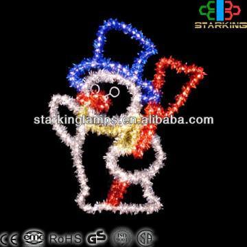 LED motif light snowman with tinsel