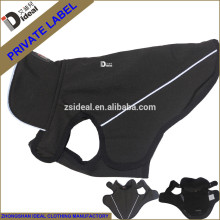 Detachable fleece lined softshell dog rain jacket