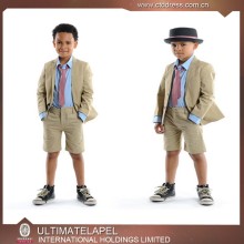 2015 new arrving high quality khaki cotton suit for boy