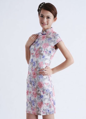 evening cheongsam chinese silk dress