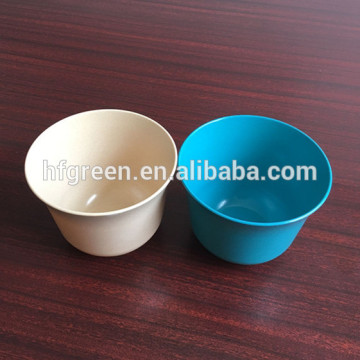 biodegradable turquoise bamboo fiber flower pot