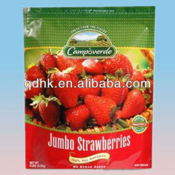 plastic packaging frozen vegetables bag with zipper