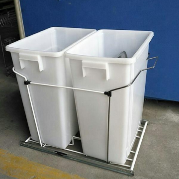 Kitchen white Pull Out Kitchen Waste Bin