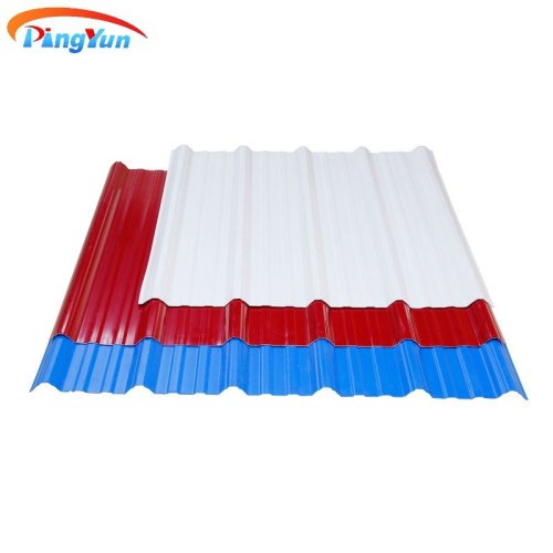 Colombia popular trapezoidal pvc roof sheet t1070 pvc plastic roof tile for industry warehouse