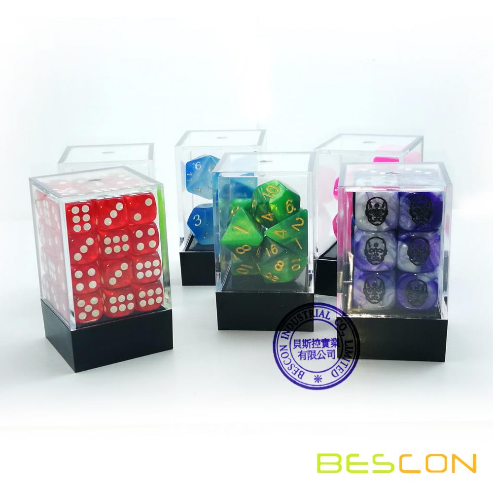 Clear Plastic Brick Dice Case