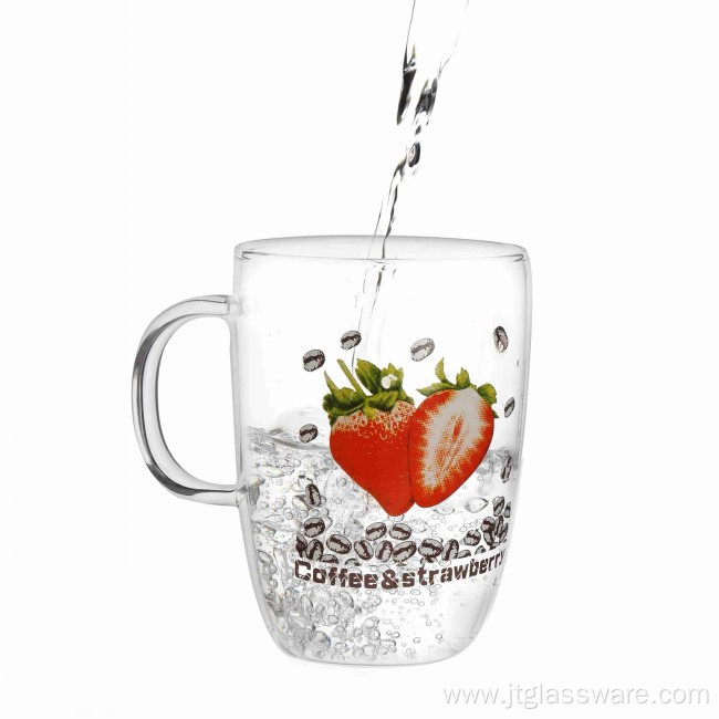 Single Wall Glass Cup With Printing