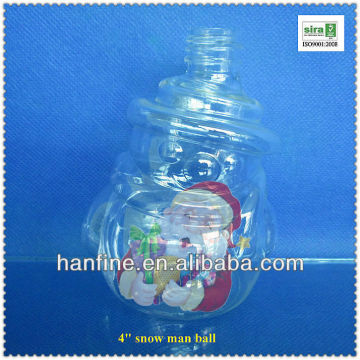 OEM 4 inch pet plastic christmas snowman
