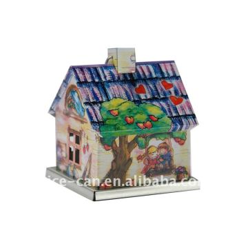 mini house shaped tin&house craft
