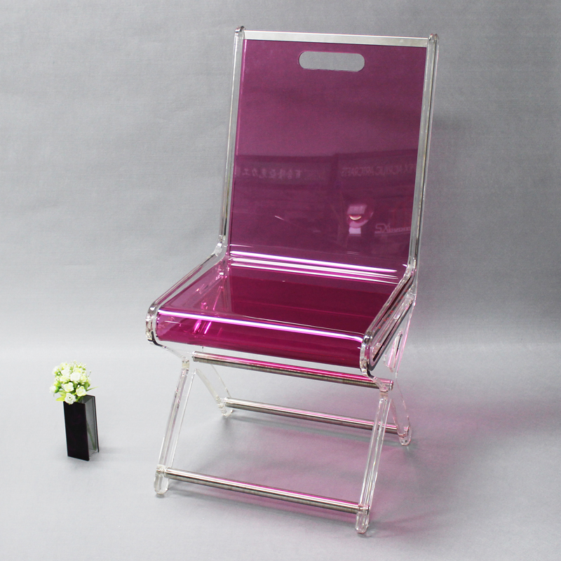 Wholesale single-person landing red cheap plastic acrylic chair