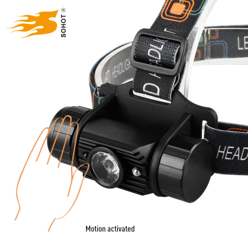 USB rechargeable aluminum sensor headlamp 3W rechargeable led headlamp