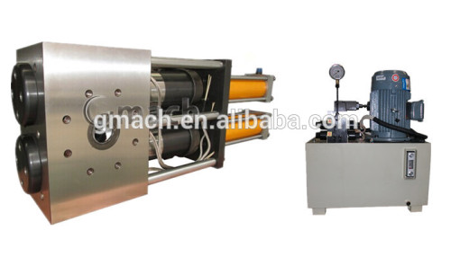 Double piston type continuous screen changer for plastic foam machinhery