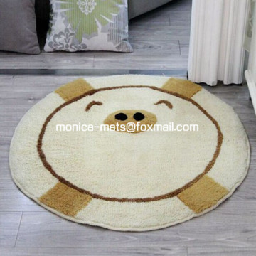 Wholesale round animal rug Printing round bathroom rug