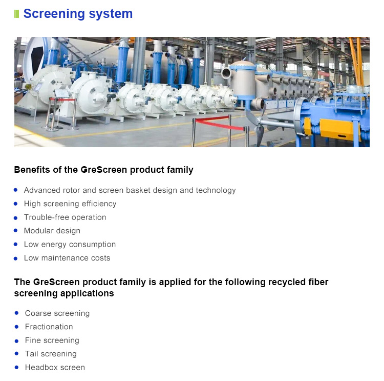 Brown Paper Making Machine Pulp Pressure Screen Fine Screen in Upflow Type Pressure Screen of Recycled Wast Paper Making Machine