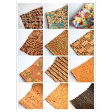 Cork Soft Textile Leather Fabric untuk upholsteri