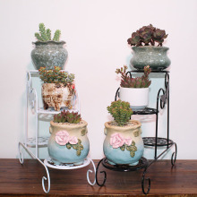 Iron office desktop multi meat mini flower rack