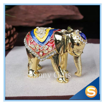 Wholesales Elephant Jeweled trinket box Animal Trinket box