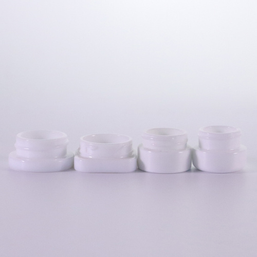 Special shape white cream jar with white lids