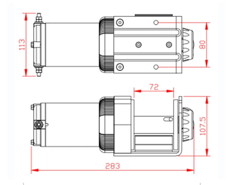 2019 Hot Sale Mini 12V 24V ATV Winch 2000lb