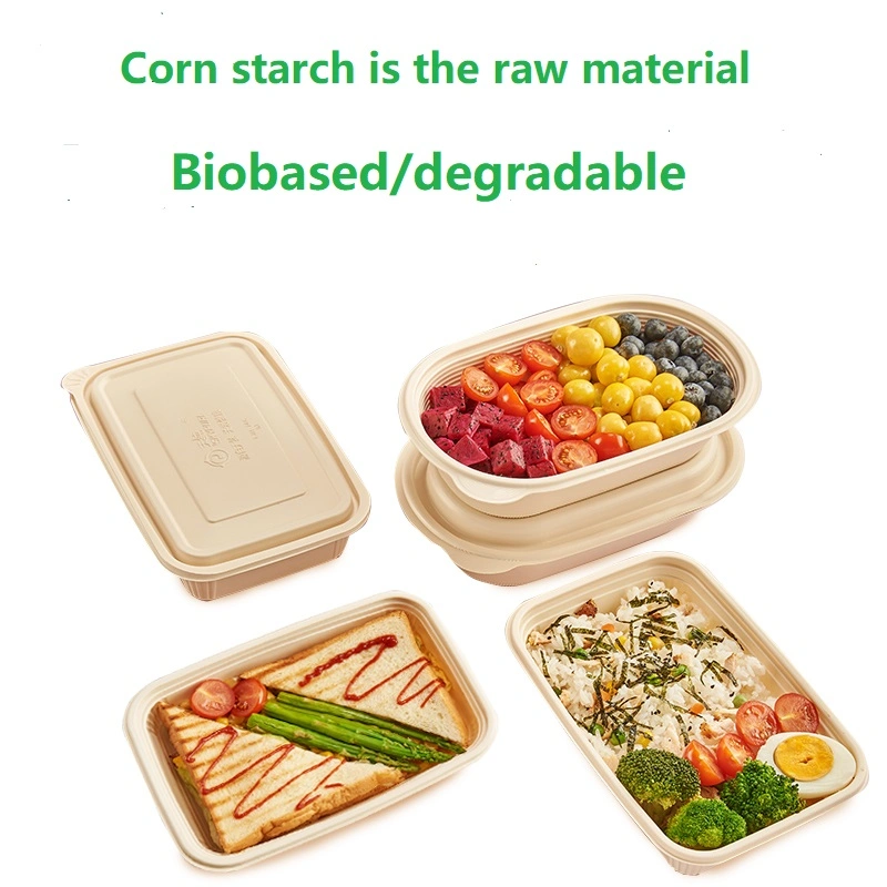 Compostable Disposable Corn Starch Food Container Takeout Lunch Three/ Four  Compartment Box Food Container - China PLA Tableware and Plastic Cup price