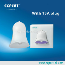 Plug-in Wireless door chime with 13A Plug