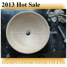 2013 Hot sale travertine vanity sink