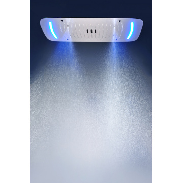 Pomme de douche carrée claire LED