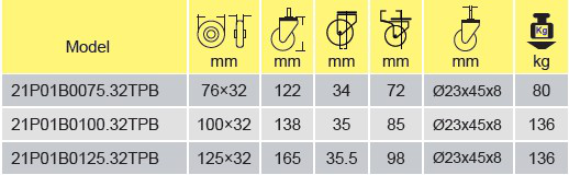 Parameters Of 21p01b0100 32tpb