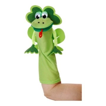 cute sock puppet, lovely handmade puppet, frog hand puppet