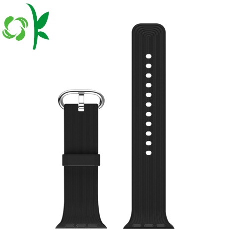 Satu Warna Tahan Air Apple Silicone Watch Straps