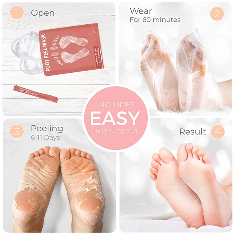 OEM Exfoliating Peeling Natural Treatment Cracked Heels Foot Peel Mask