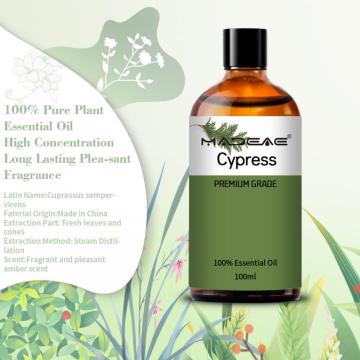 Calmar la fragancia del aceite esencial de ciprés para mujeres y hombres