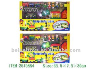Kids Plastic Train Set Toy, Battery Operated Railway Toy