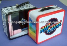 Lunch Tin Box with Handle, Tin handle box