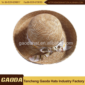 Round Top wheat straw boater straw hats