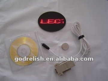 LED scrolling message badge
