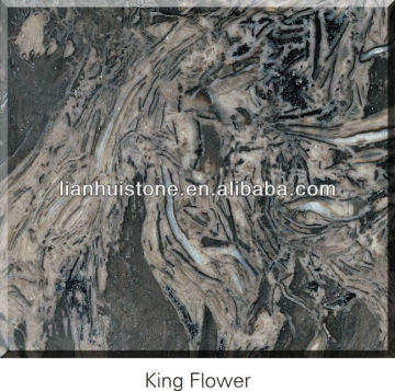 Chinese polished King Flower grey marble tiles