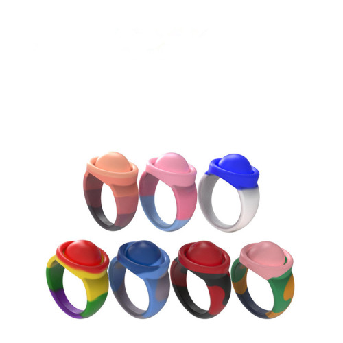 Bague sensorielle de bulles de poussoir en silicone