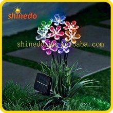 8pcs different color LED solar flower light