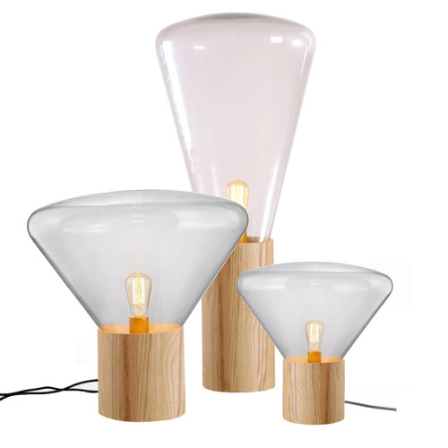 Biała współczesna lampa stołowa LEDER