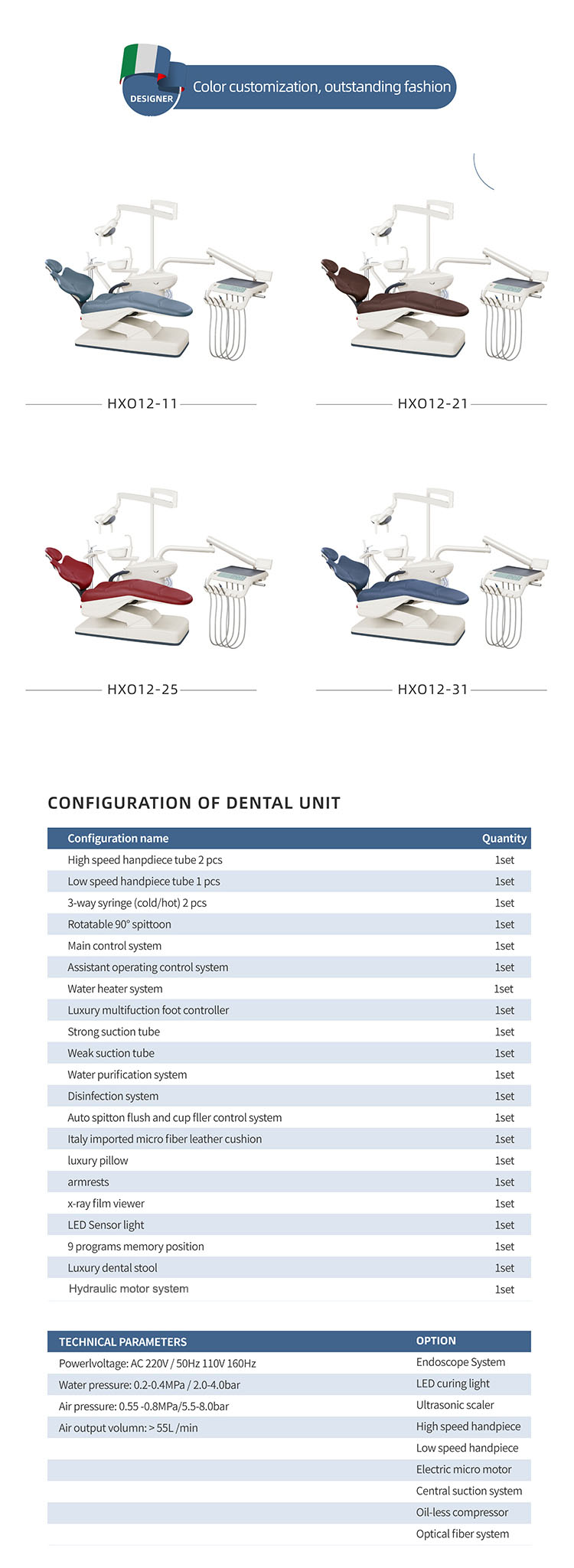 CE approved GD-S350  Hydraulic Dental unit with  ceramic rotatable spitton